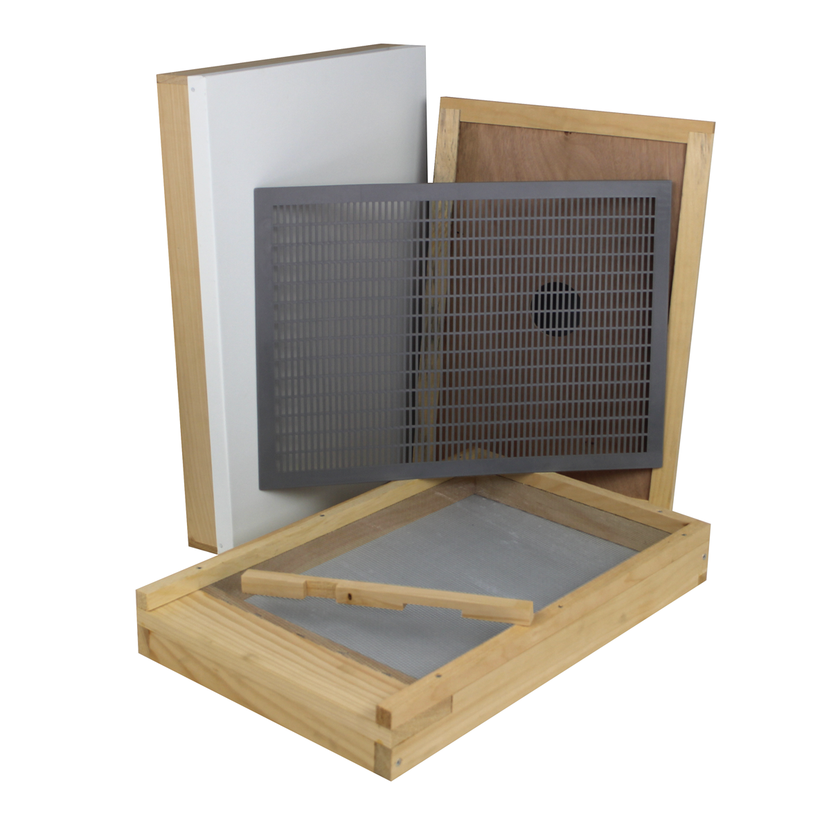 10 Frame Hive Base Kit – Amish-Made Telescoping Top, Inner Cover, Screened Bottom & Queen Excluder (No Assembly Needed)