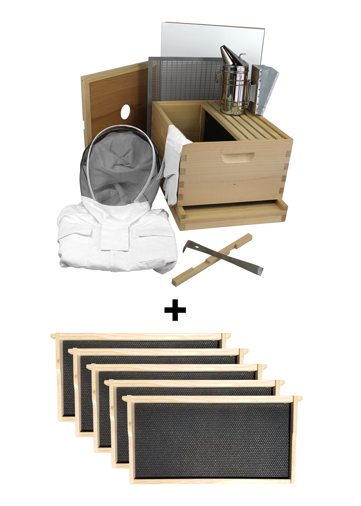 Busy Bees ‘N’ More 10-Frame Beehive Starter Kit – Nuc Ready