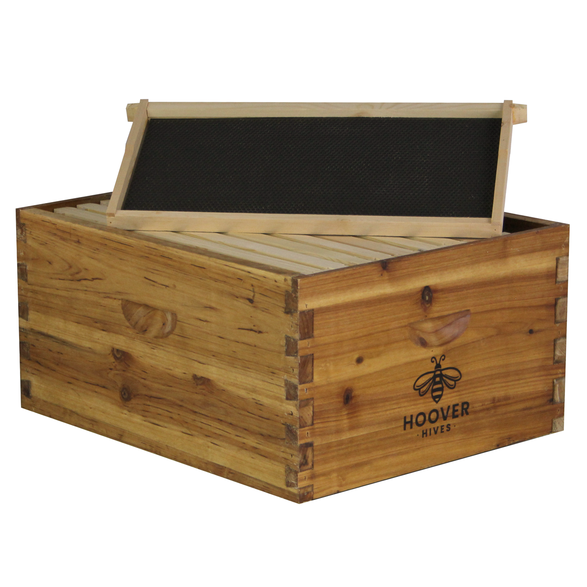 10-Frame Wax-Coated Beehive Kit – (1) Deep & (1) Medium Unassembled | Hoover Hives® Original Beeswax Finish