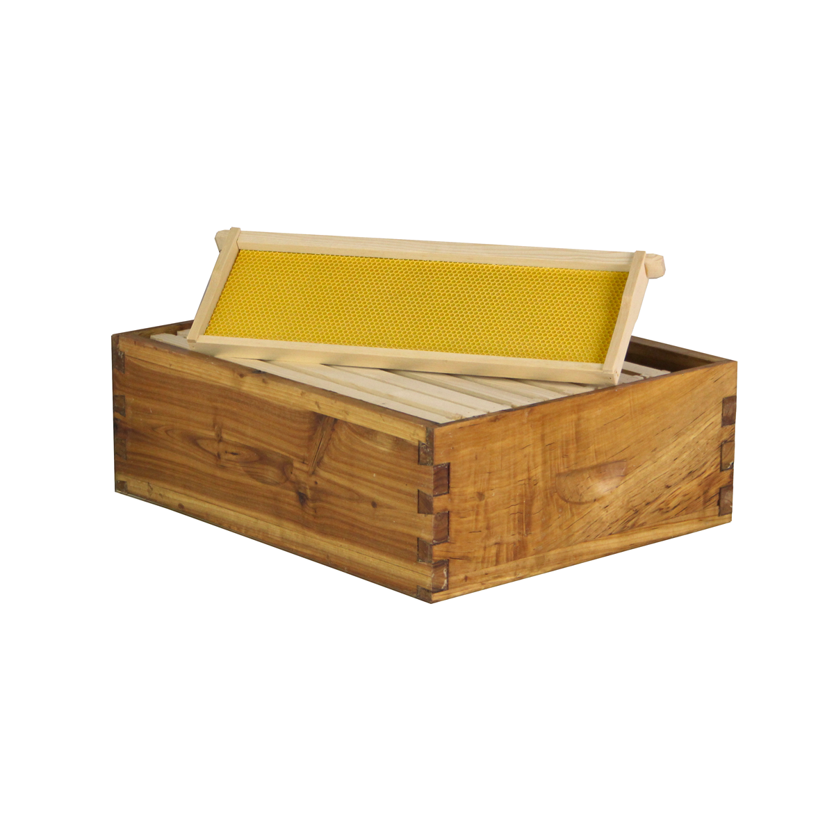 Hoover Hives 8-Frame & 10-Frame Medium Super Box – Wax-Dipped Fir Wood for Honey Storage