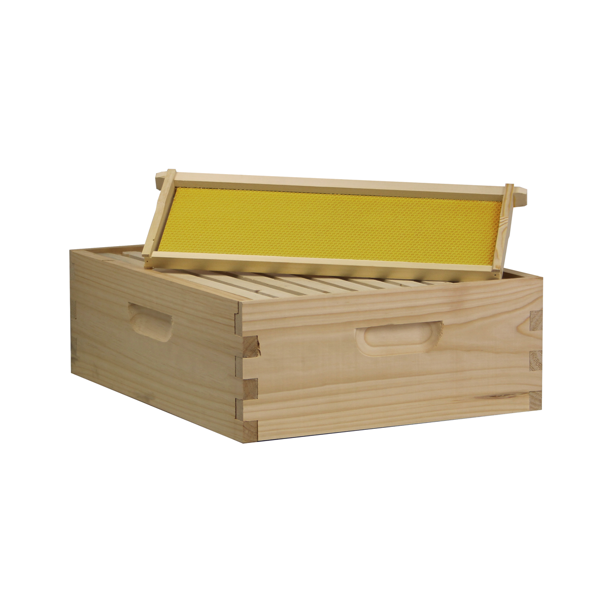 10-Frame Complete Beehive Kit – Fully Assembled & Painted (1 Deep & 1 Medium Box) Amish-Made with Frames & Wax-Coated Foundations