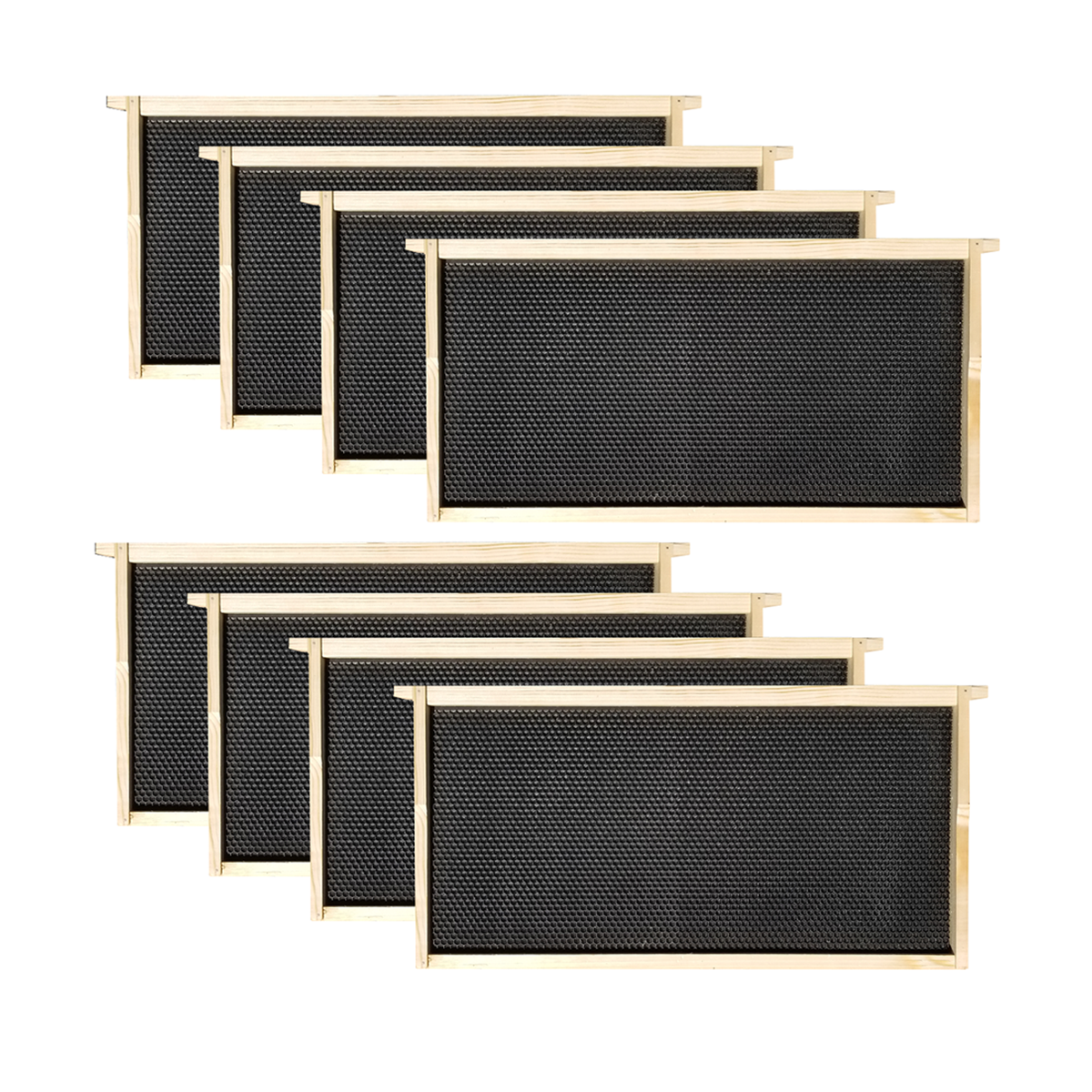 8 Frame Complete Beehive Kit – Unassembled (1 Deep Box) Amish-Made with Frames & Wax-Coated Foundations