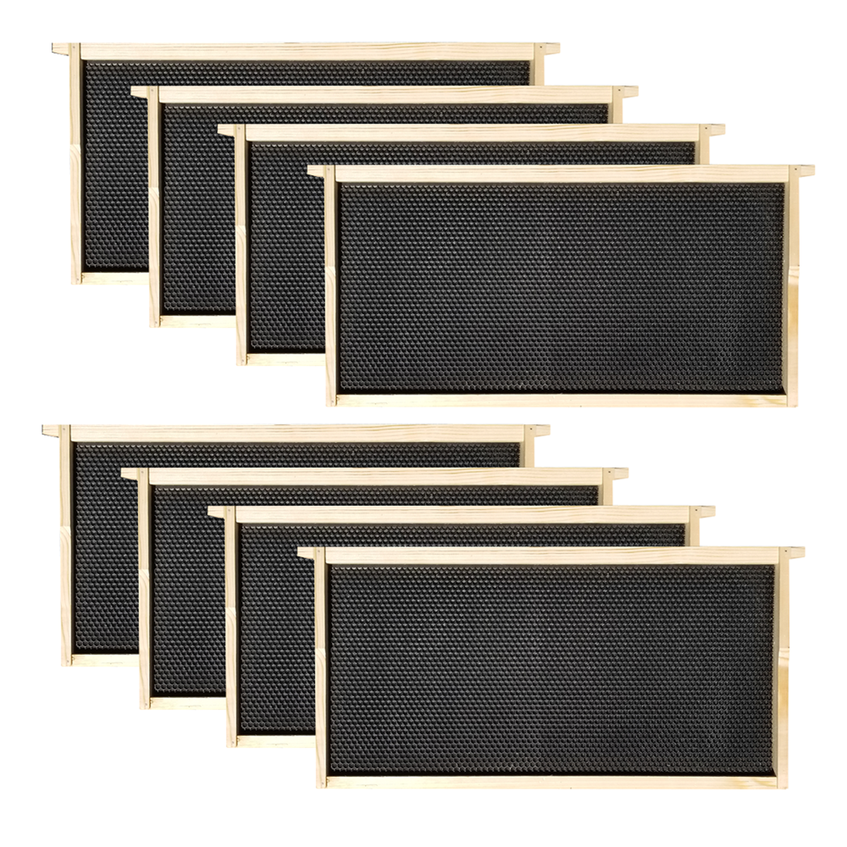 8 Frame Complete Beehive Kit – Fully Assembled (1 Deep & 1 Medium Boxes) Amish-Made with Frames & Wax-Coated Foundations