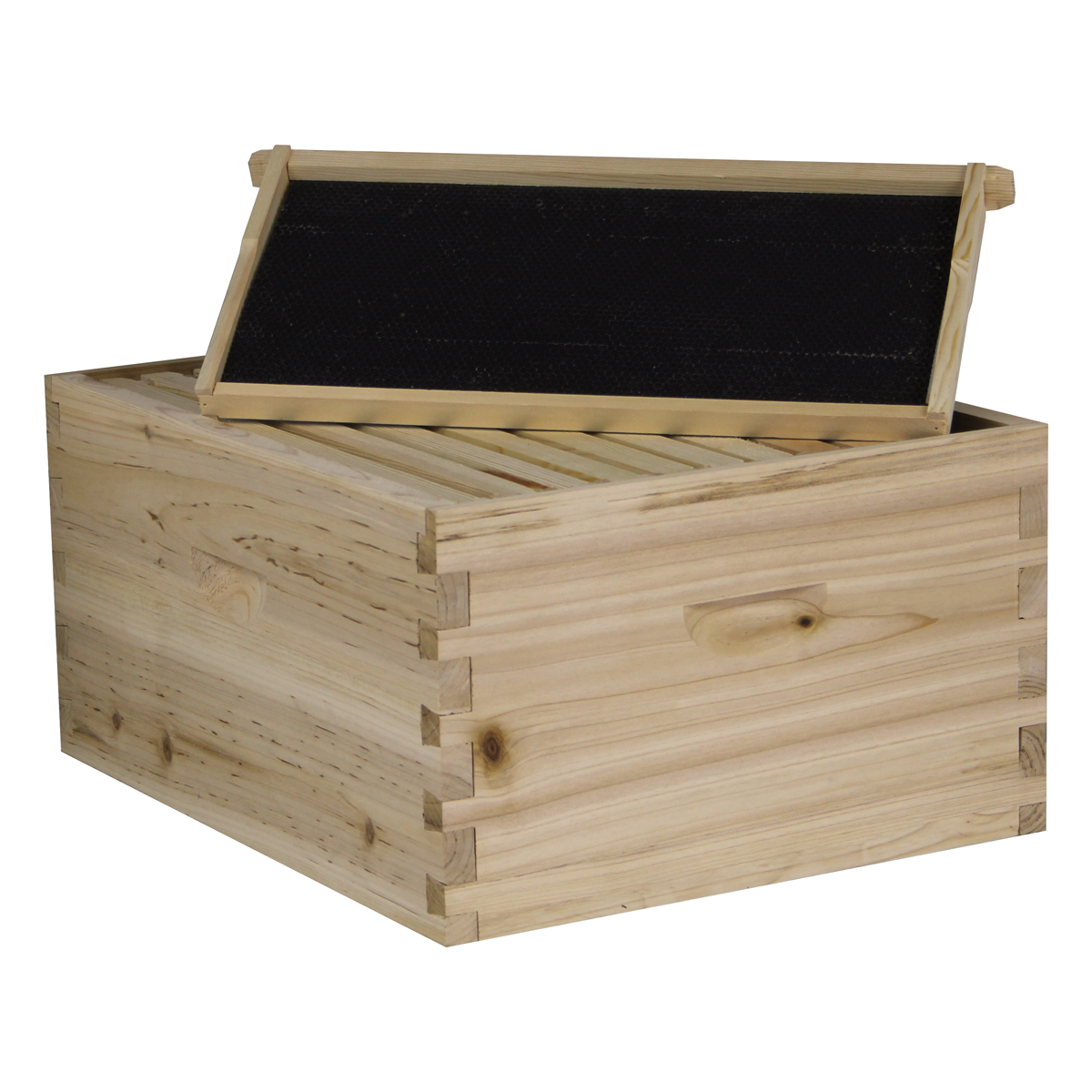 10 Frame Beehive Starter Kit – 1 Deep Brood Box with Frames & Wax-Coated Foundations (Complete Beginner Hive Kit)