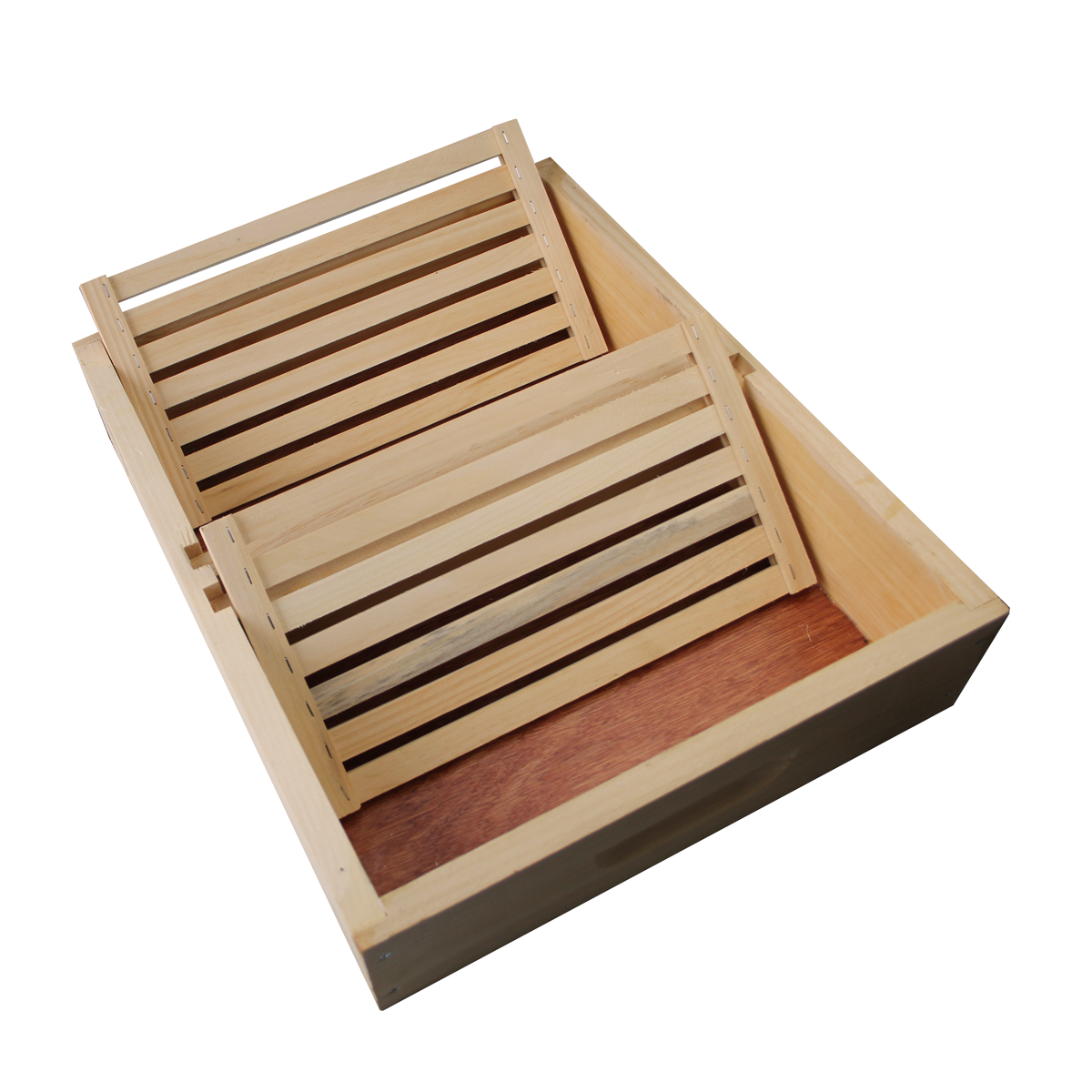10 Frame Amish-Made Feeder Box with Floating Slatted Boards – Safe, Efficient Hive Feeding