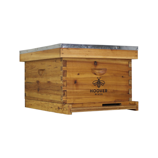 Wax Coated 10-Frame Complete Beehive Kit – Fully Assembled, Fir Wood | Hoover Hives