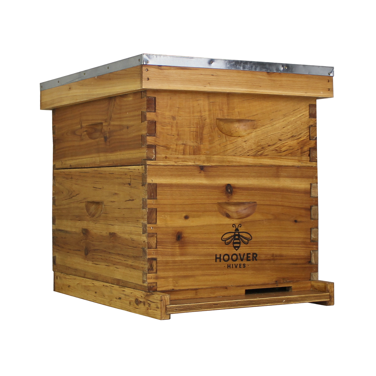 Fully Assembled 10-Frame Wax-Coated Beehive Kit – (1) Deep & (1) Medium | Hoover Hives® Original Beeswax Finish