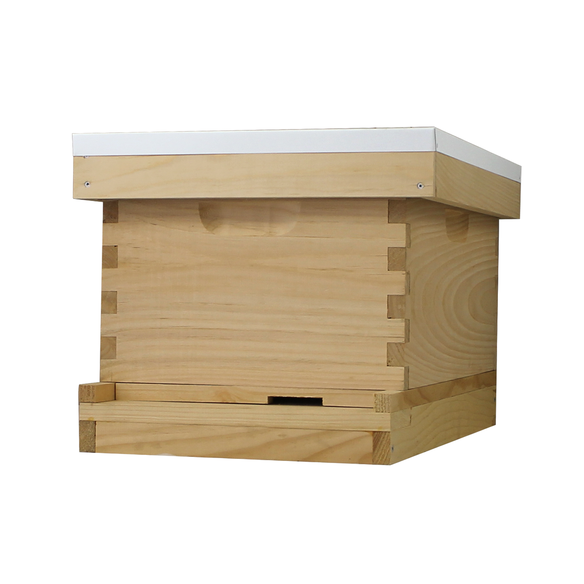 8 Frame Complete Beehive Kit – Unassembled (1 Deep Box) Amish-Made with Frames & Wax-Coated Foundations