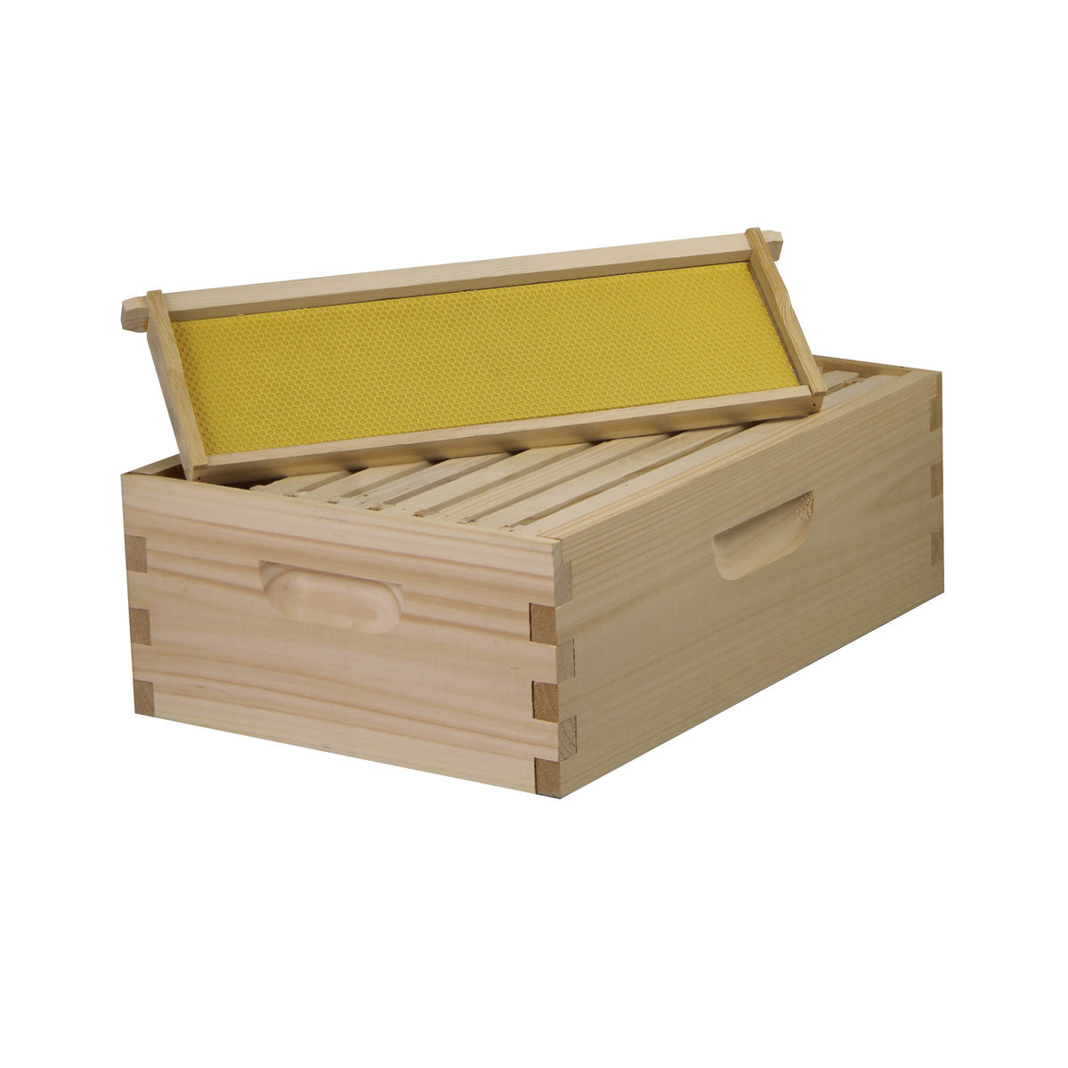 8-Frame Medium Honey Super Kit – Unassembled w/ Frames & Wax-Coated Foundations (Bulk Savings Available)