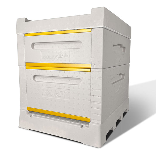 Superior Insulated Polystyrene 10 Frame Beehive - 1 Deep Brood & 1 Medium Super